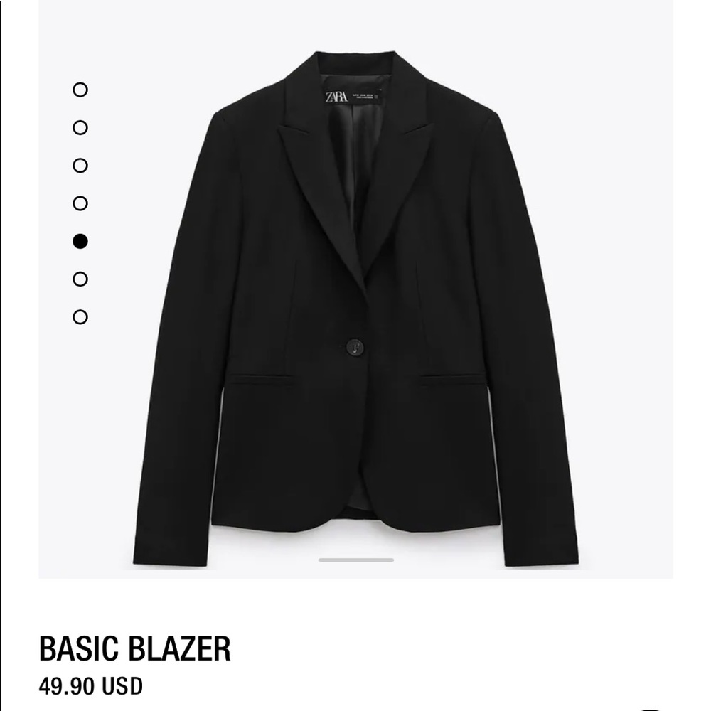Zara Black Basic Blazer